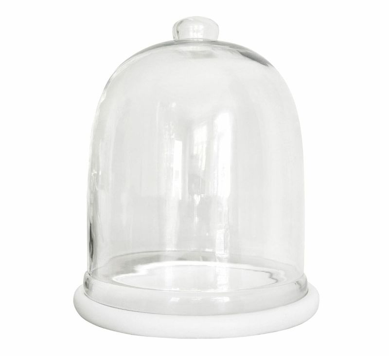 VERRE LARGE GLASS CLOCHE ON A WOODEN BASE