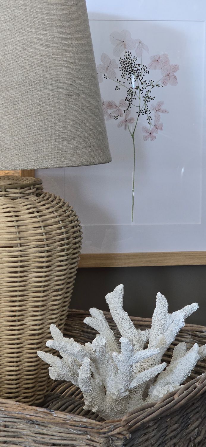 PINK HYDRANGEA IN BEECH FRAME 