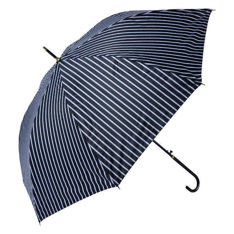 BLACK AND WINTER WHITE STRIPE UMBRELLA