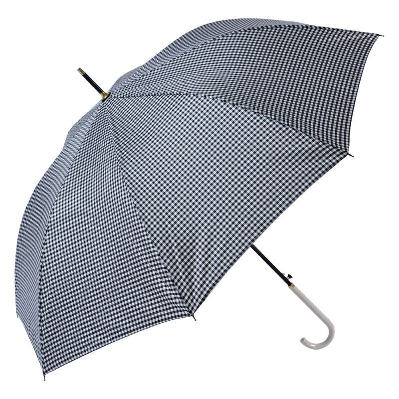 BLACK AND WHITE GINGHAM UMBRELLA