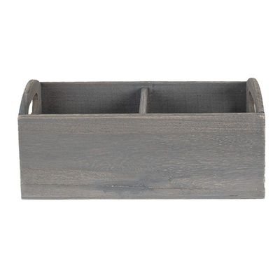 GREY WOODEN STORAGE CRATE GREY WOODEN STORAGE CRATE