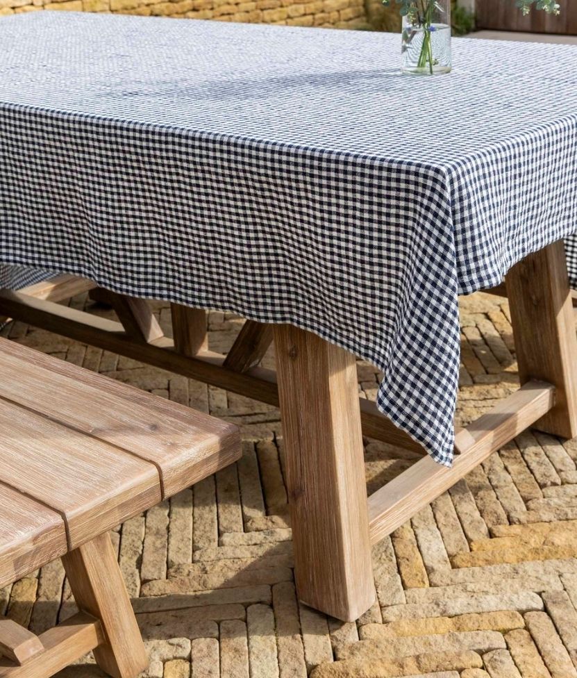 OAKSEY CHECK TABLECLOTH IN INK 140x230cm