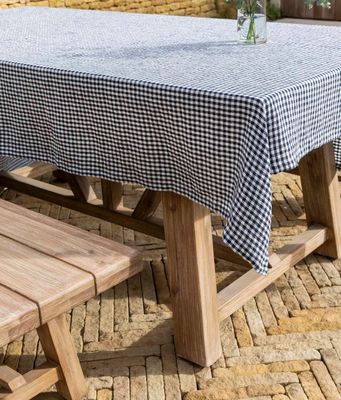 OAKSEY CHECK TABLECLOTH IN INK 140x230cm