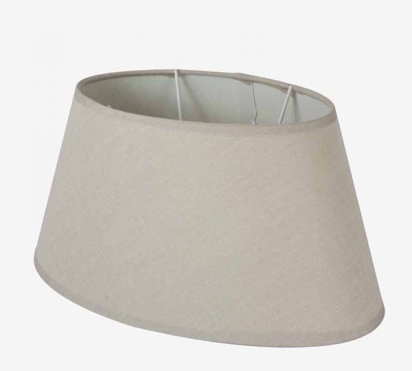 TAUPE OVAL COTTON SHADE 19.5cm