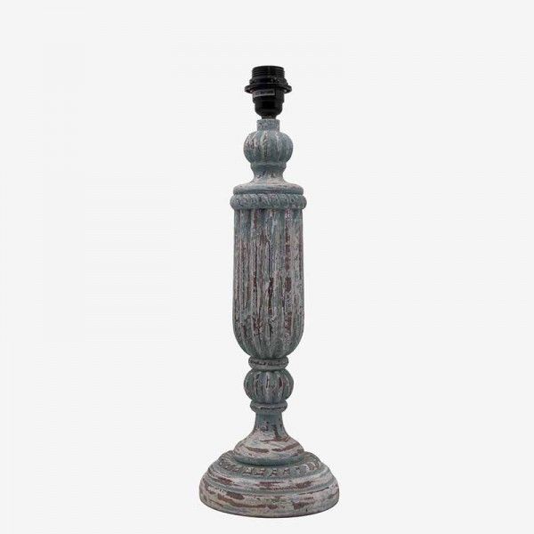 VALETTA RIBBED LAMP BASE IN BLUE