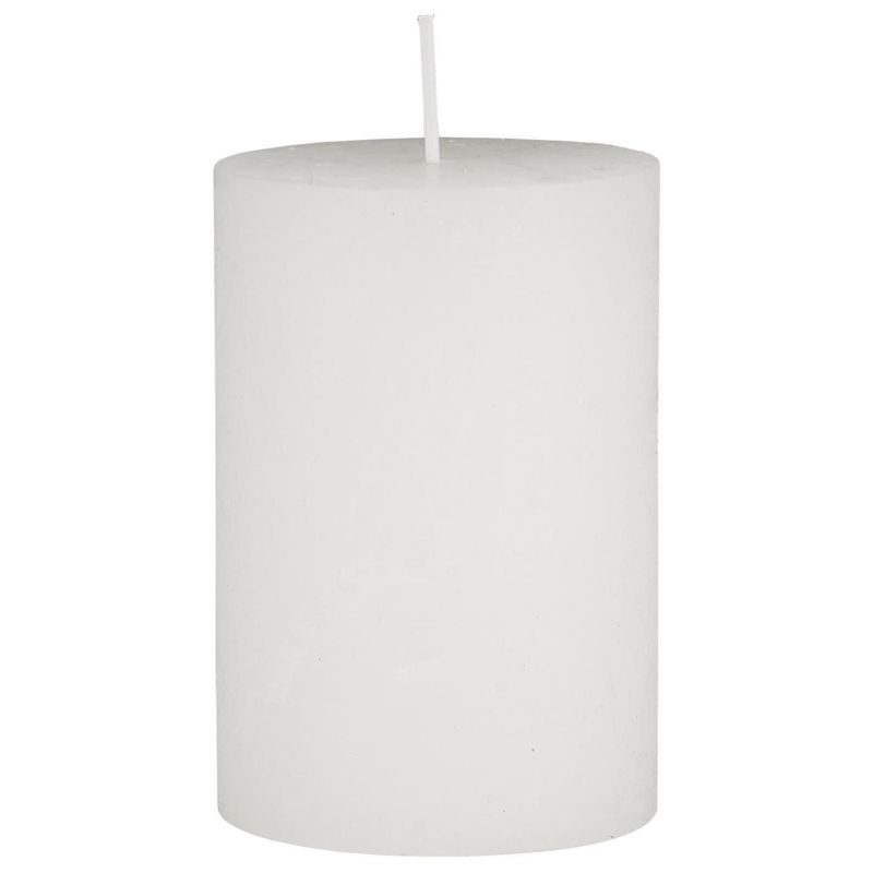 RUSTIC PILLAR CANDLE WHITE Ø 6.8 H 10cm