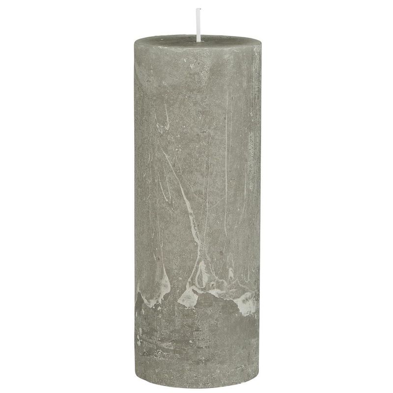 RUSTIC PILLAR CANDLE FRENCH GREY H 18 Ø 6.8cm