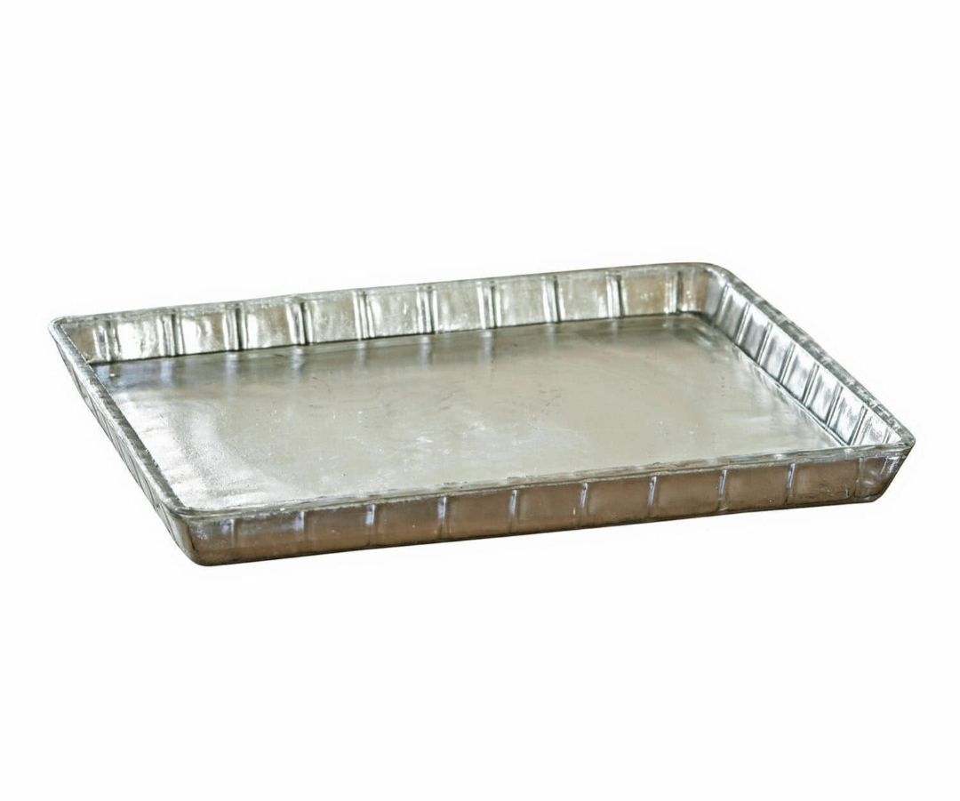 JULES SILVERED GLASS TRAY