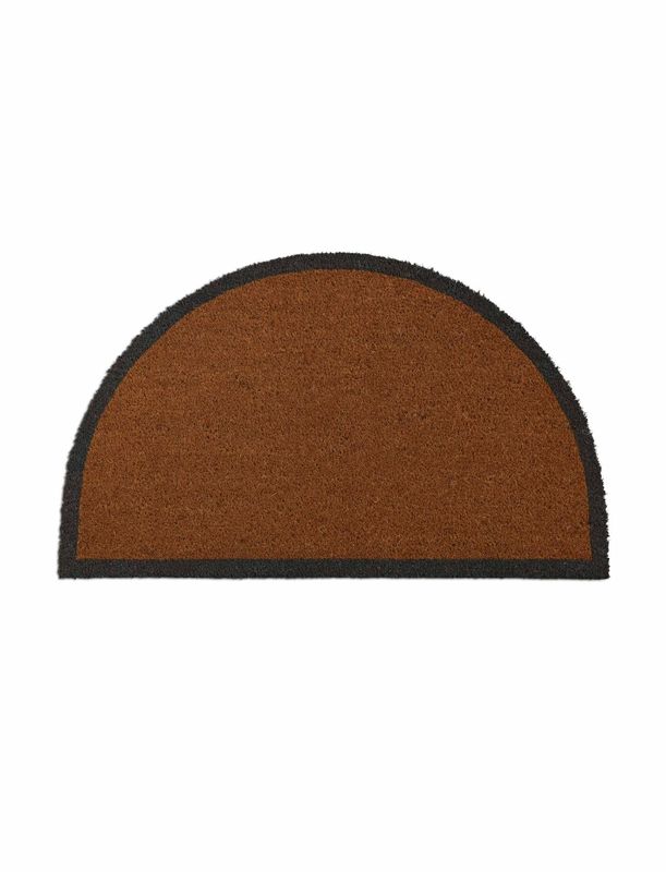 HALF MOON DOORMAT WITH CHARCOAL BORDER