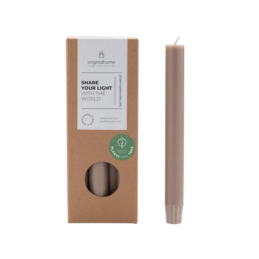 VEGAN DINNER CANDLE 10 PACK- CLAY