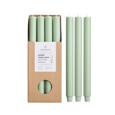 VEGAN EXTRA LONG CANDLES  GREEN