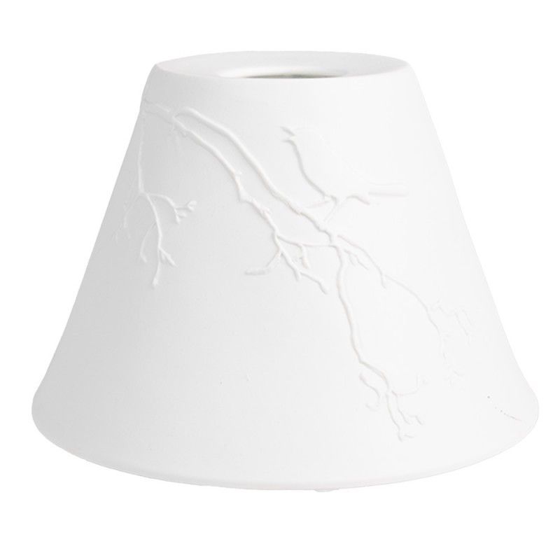 WHITE PORCELAIN LAMPSHADE Ø 15x10cm