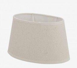 CREAM OVAL COTTON SHADE  19.5cm