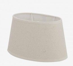 CREAM OVAL COTTON SHADE  35cm