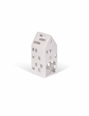 AIRDRIE TEALIGHT HOUSE MEDIUM IN WHITE