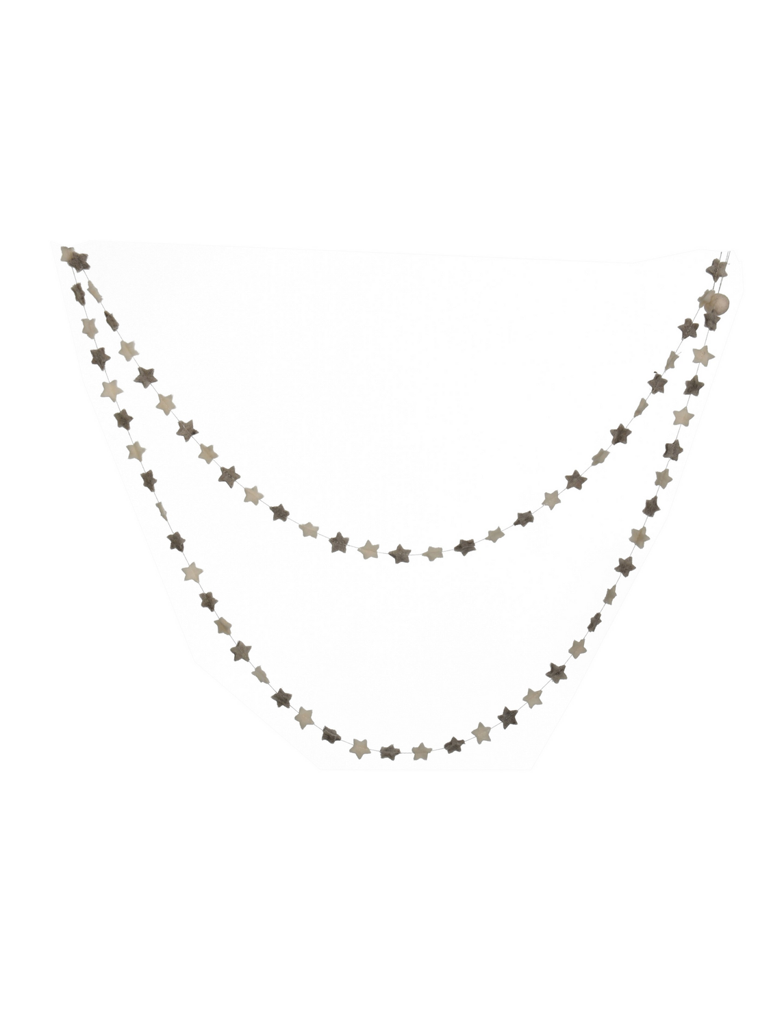 SOUTHWOLD STAR GARLAND IN GREY & WHITE