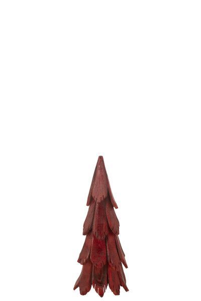 RED WOODEN CHRISTMAS TREE- SMALL