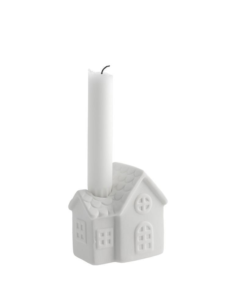 CERAMIC HOUSE CANDLE HOLDER