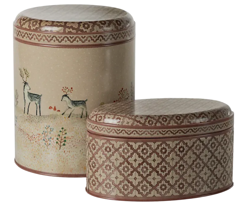 2 PIECE METAL GIFT BOX SET