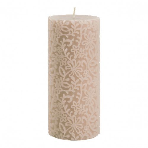 DECORATIVE PINK FLOWER CANDLE- LARGE