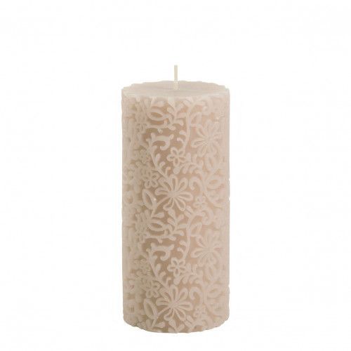 DECORATIVE PINK FLOWER CANDLE- SMALL