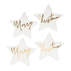 MERRY CHRISTMAS STAR COASTERS