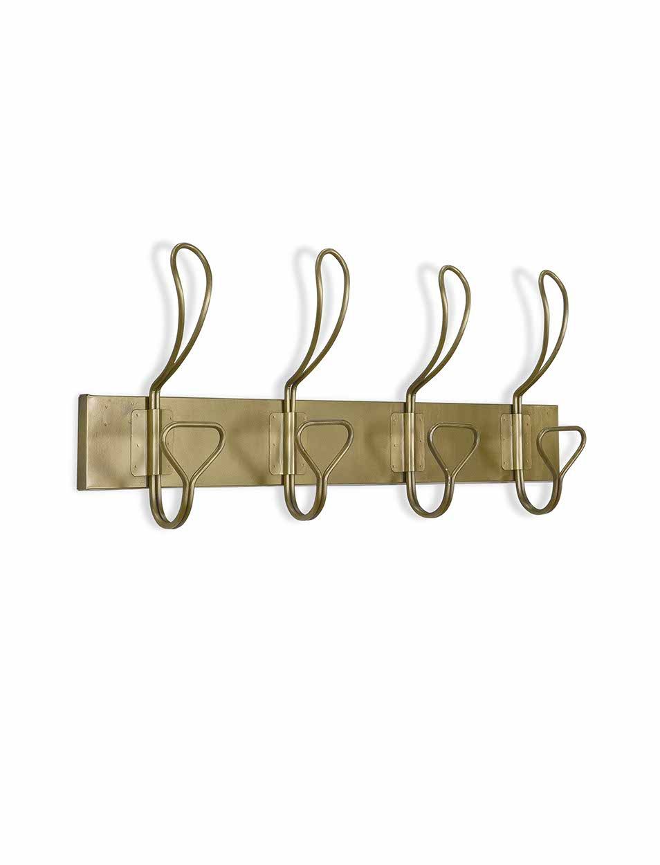 BROMPTON HOOK RAIL IN ANTIQUE BRASS