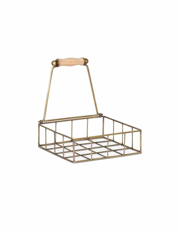 BROMPTON NAPKIN HOLDER IN ANTIQUE BRASS