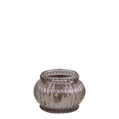 TEALIGHT HOLDER WITH PEARL EDGE