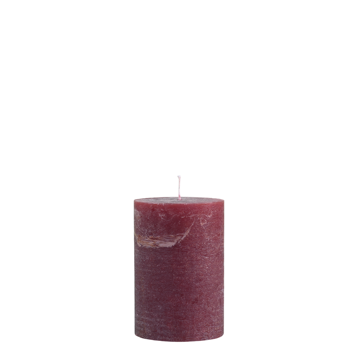 RUSTIC PILLAR CANDLE 15x9.6cm IN RED