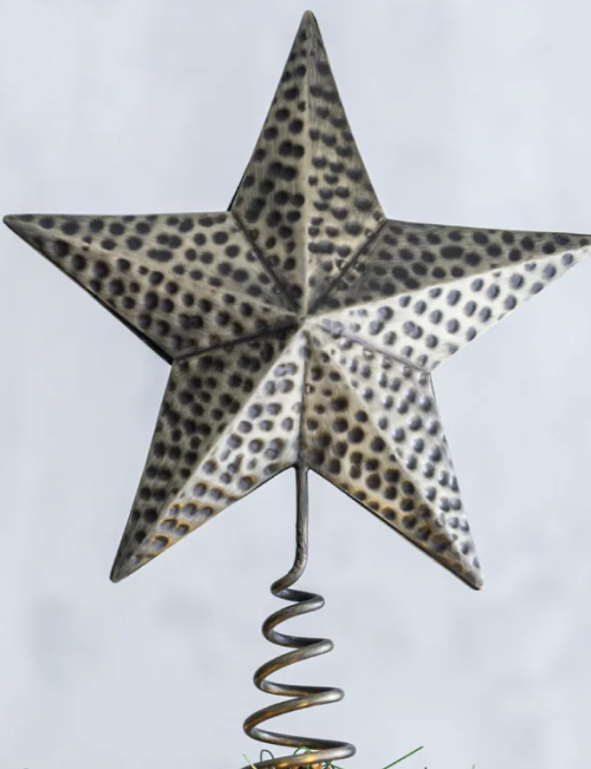 HAMMERED TREE TOPPER - PEWTER