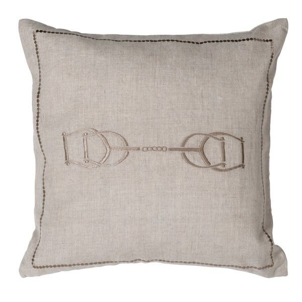 STIRRUP CUSHION IN LINEN 45x45cm