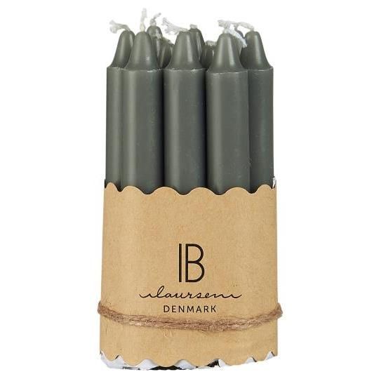 PACK OF 10 MINI TAPER CANDLE IN DARK GREY