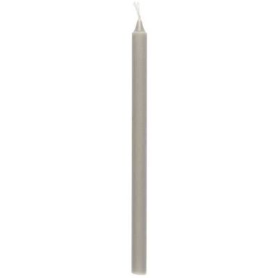 4 TALL TAPER CANDLES - FRENCH GREY