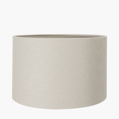 LINO GREY LINEN DRUM LAMPSHADE 50cm