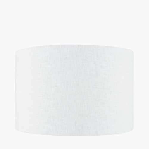 LINO WHITE LINEN DRUM LAMPSHADE 50cm