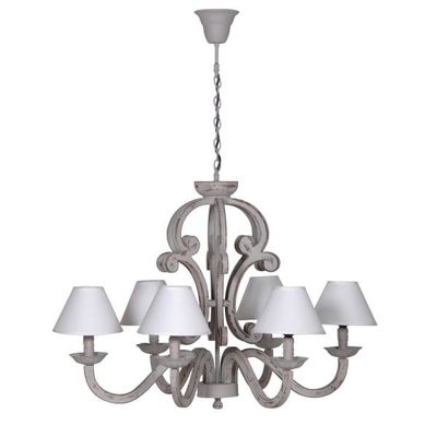MONET GREY 6 ARM CHANDALIER MONET GREY 6 ARM CHANDALIER