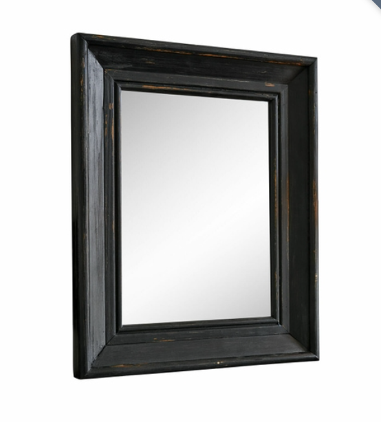 VALOUR MIRROR WITH AGED BLACK FRAME