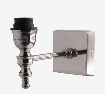 SHORT SILVER TORCH WALL LIGHT