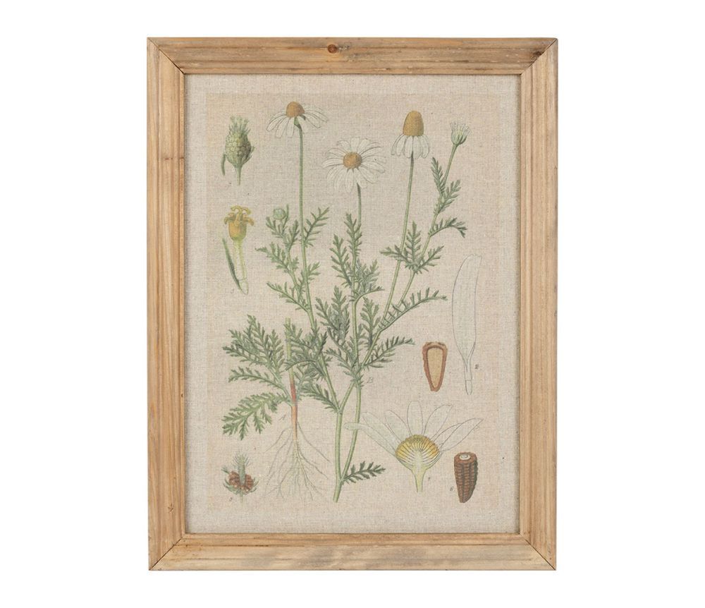 FRAMED DAISY FABRIC PRINT