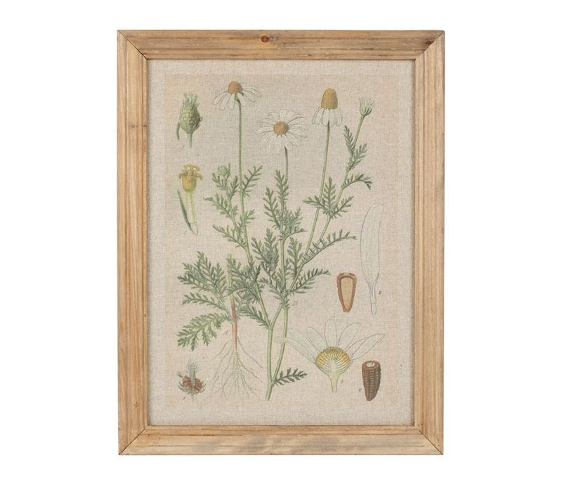 FRAMED DAISY FABRIC PRINT
