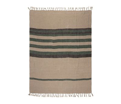 THYME STRIPE LINEN THROW
