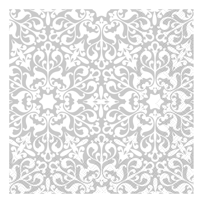 FRENCH GREY PATTERNED DINNER NAPKIN