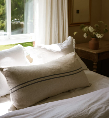 CARBIS BAY 2 BLUE STRIPE CUSHION 100x50cm