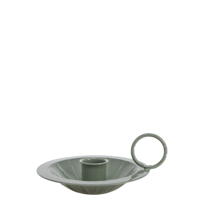 VERTE ENAMEL SHORT DINNER CANDLE HOLDER