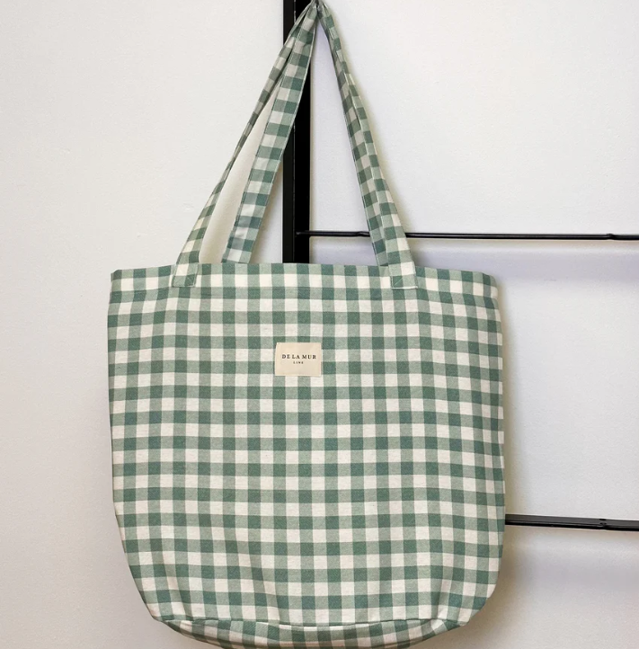 VERTE GINGHAM SHOPPER