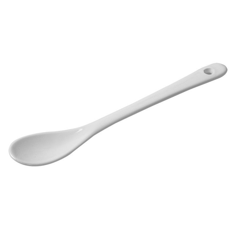 WHITE CERAMIC SPOON