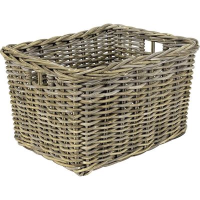 RECTANGULAR KUBU RATTAN SHELF STORAGE BASKET - SIZE 6 RECTANGULAR KUBU RATTAN SHELF STORAGE BASKET - SIZE 6