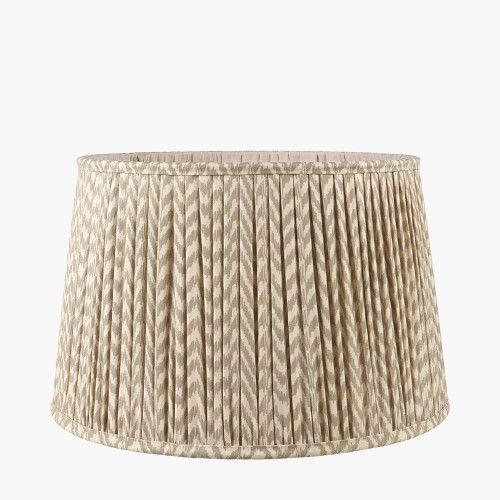 CHEVRON PLEATED SHADE IN TAUPE 30CM