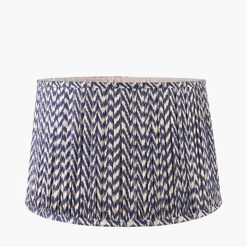 CHEVRON PLEATED SHADE IN NAVY 40CM